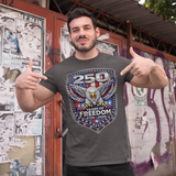 America 250 Shirt – Patriotic Eagle USA Flag Tee in Red shirt color