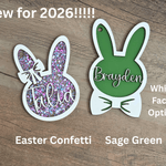 Personalized Easter Basket Tag - Handcrafted Bunny Design for Kids' Baskets, Unique Holiday Gift & Keepsake personalized