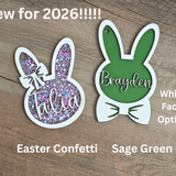 Personalized Easter Basket Tag - Handcrafted Bunny Design for Kids' Baskets, Unique Holiday Gift & Keepsake personalized