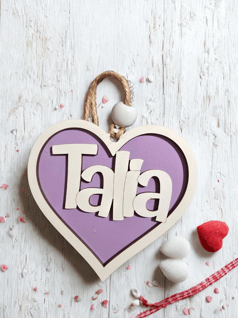 Personalized Valentine Basket Tag – Heart Name Treat Bag Favor personalized name detail