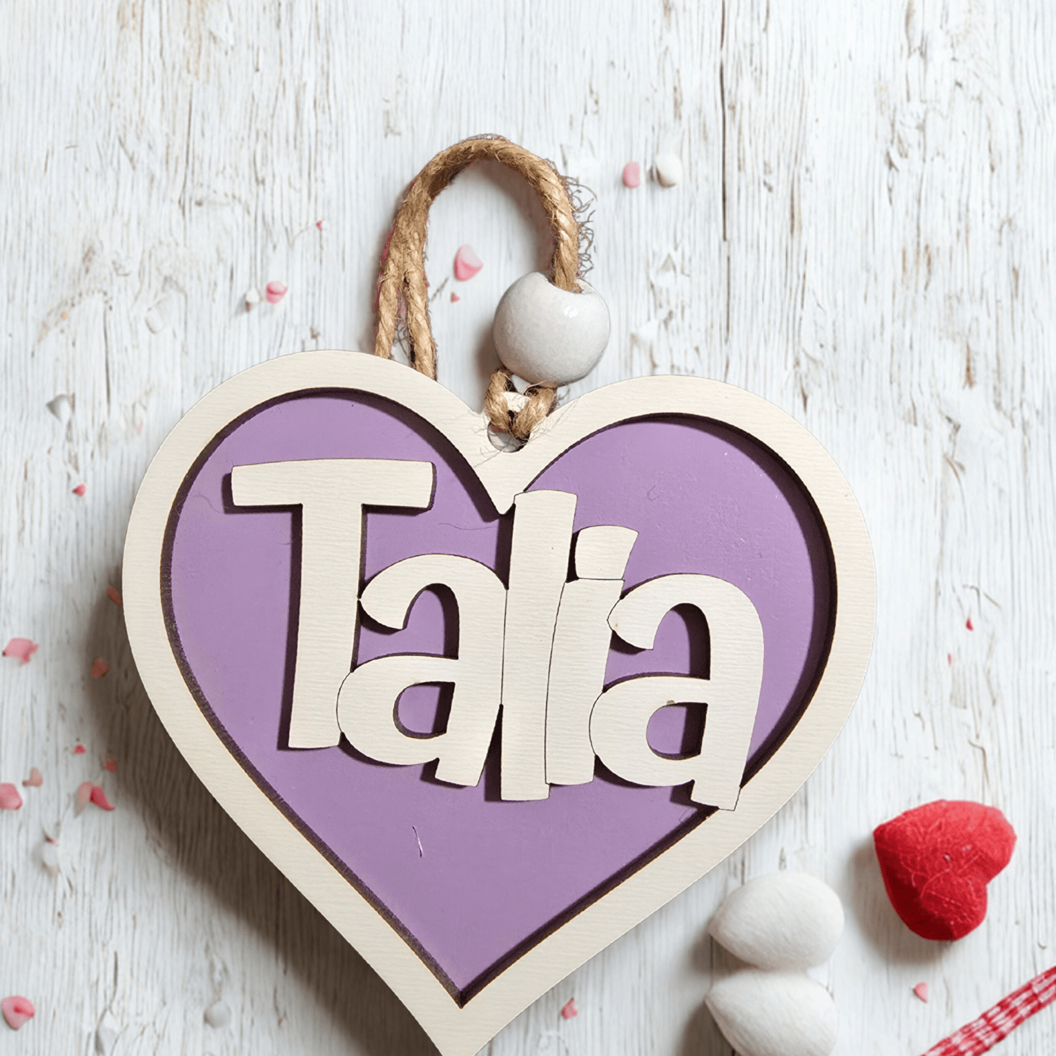 Personalized Valentine Basket Tag – Heart Name Treat Bag Favor personalized name detail