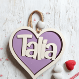 Personalized Valentine Basket Tag – Heart Name Treat Bag Favor personalized name detail