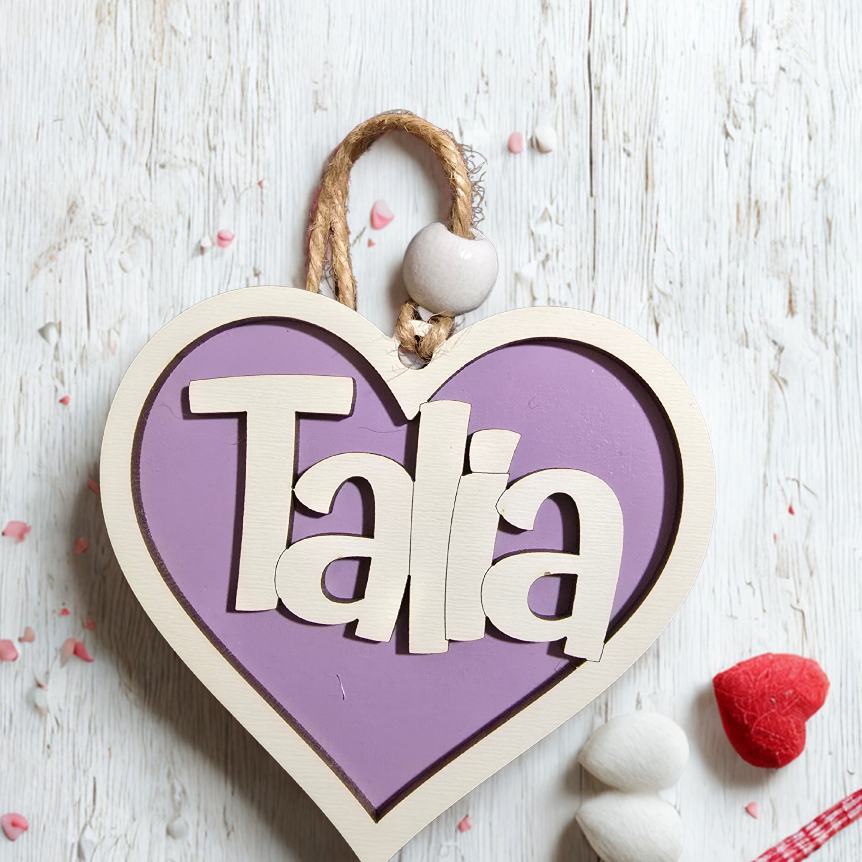 Personalized Valentine Basket Tag – Heart Name Treat Bag Favor personalized name detail