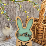 Personalized Easter Basket Tag - Handcrafted Bunny Design for Kids' Baskets, Unique Holiday Gift & Keepsake holiday ornament