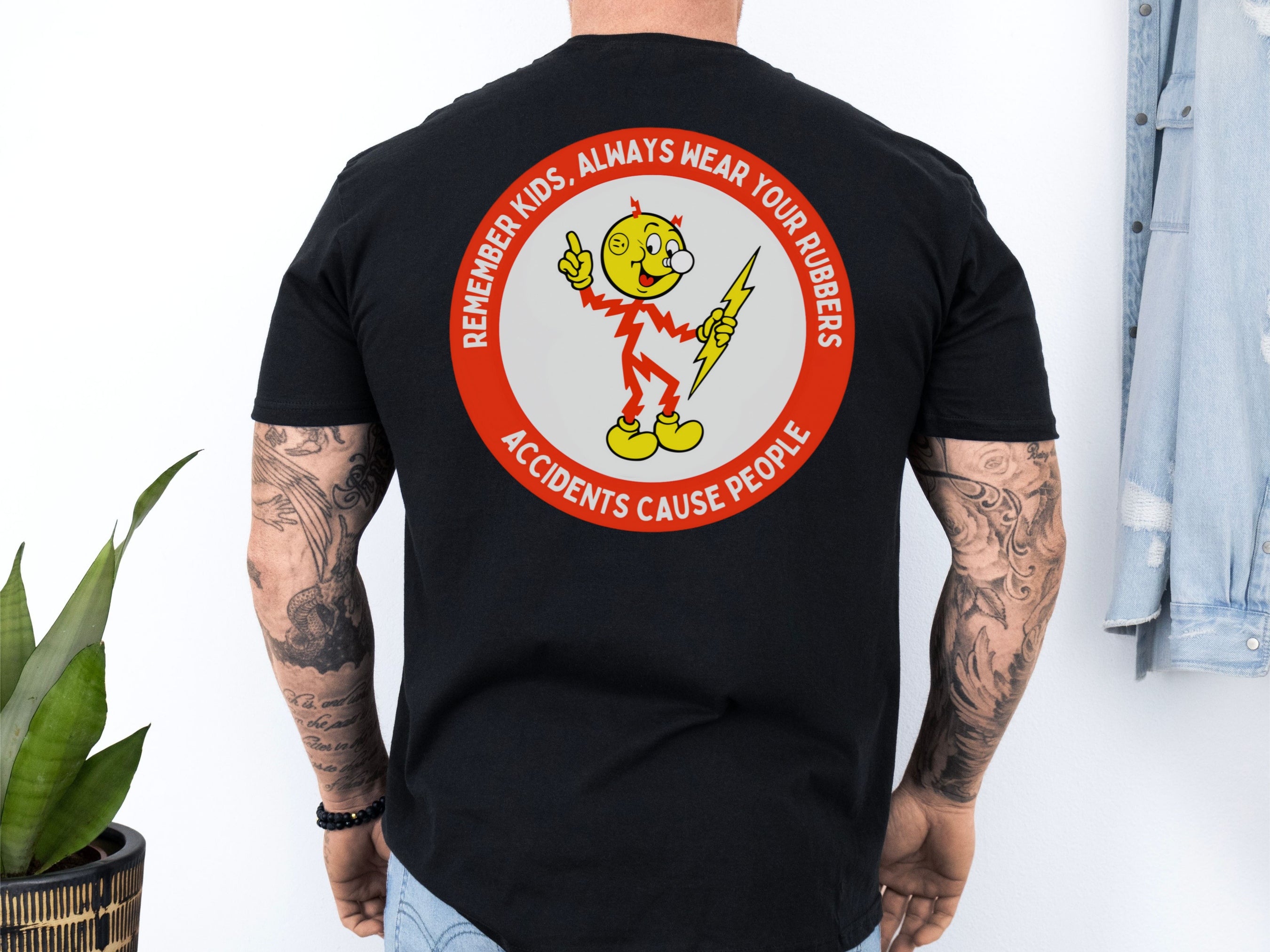Reddy Kilowatt Shirt - Vintage Lineman Gift for Electrical Workers in Charcoal shirt color