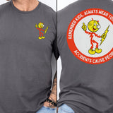 Reddy Kilowatt Shirt - Vintage Lineman Gift for Electrical Workers in Sport Grey shirt color