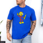 Reddy Kilowatt Shirt – Vintage Electrician Lineman Graphic Tee in Navy shirt color