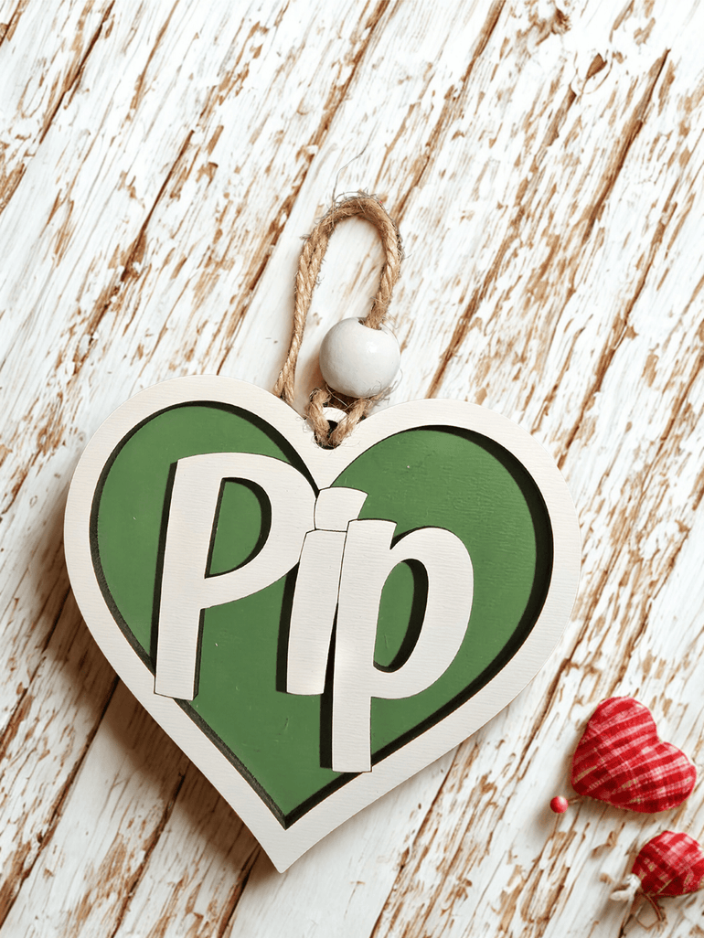 Personalized Valentine Basket Tag – Heart Name Treat Bag Favor holiday ornament product view
