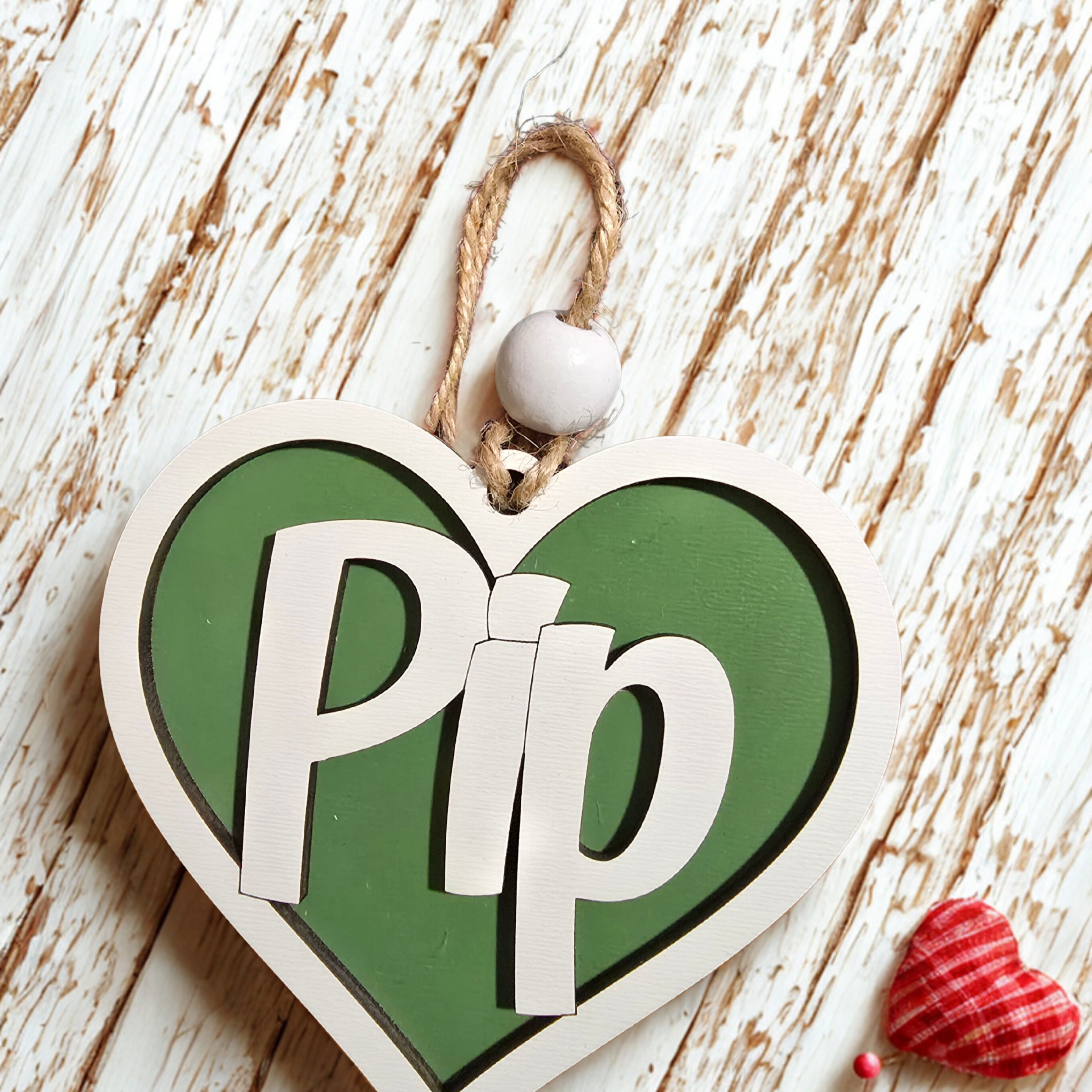 Personalized Valentine Basket Tag – Heart Name Treat Bag Favor holiday ornament product view