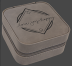 Personalized Travel Jewelry Box with Black Lining