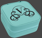 Personalized Travel Jewelry Box with Black Lining