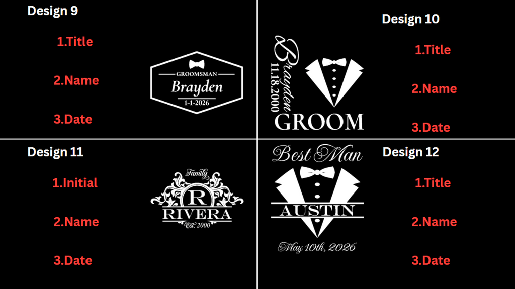 Engraved Whiskey Decanter Set 750ml Rocks Glasses Custom Monogram Gift Groomsmen Wedding Anniversary