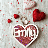 Personalized Valentine Basket Tag – Heart Name Treat Bag Favor holiday ornament product view