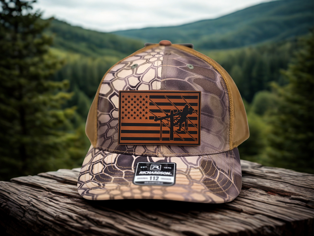 Transmission and Distribution Lineman Hat – Durable Workwear Cap in Camo shirt color