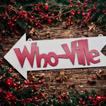 Customizable Whoville Christmas Sign - Grinch's Lair, Mount Crumpit, Who-Ville holiday ornament product view