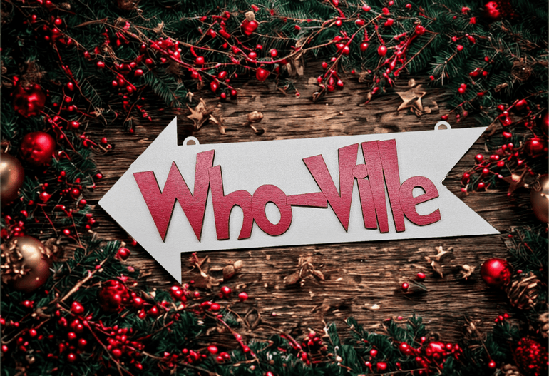 Custom Christmas sign for seasonal home decor