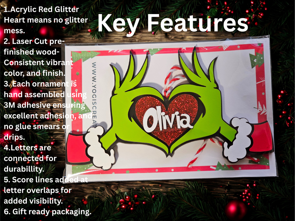 Personalized Grinch Ornament – Custom Whoville Christmas Ornament