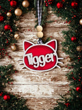 Personalized Pet Christmas Ornament for Cats or Dogs layered ornament detail