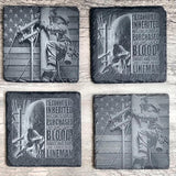 Lineman Slate Coaster Set Engraved Gift for Linemen