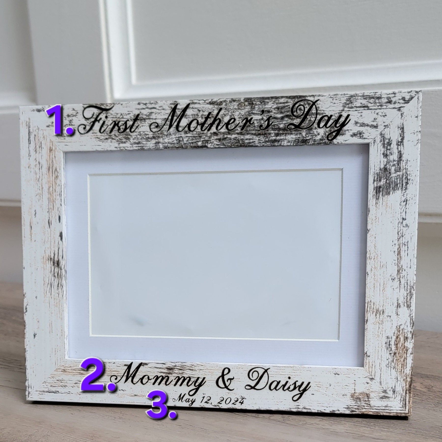 Mother’s Day Custom Wood Picture Frame – Personalized Photo Holder product view