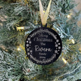 Personalized Lineman Christmas Ornament – Engraved Black Acrylic Gift Christmas tree decor view