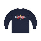Lineman Gift Long Sleeve Tee: King of Trades Shirt