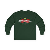 Lineman Gift Long Sleeve Tee: King of Trades Shirt