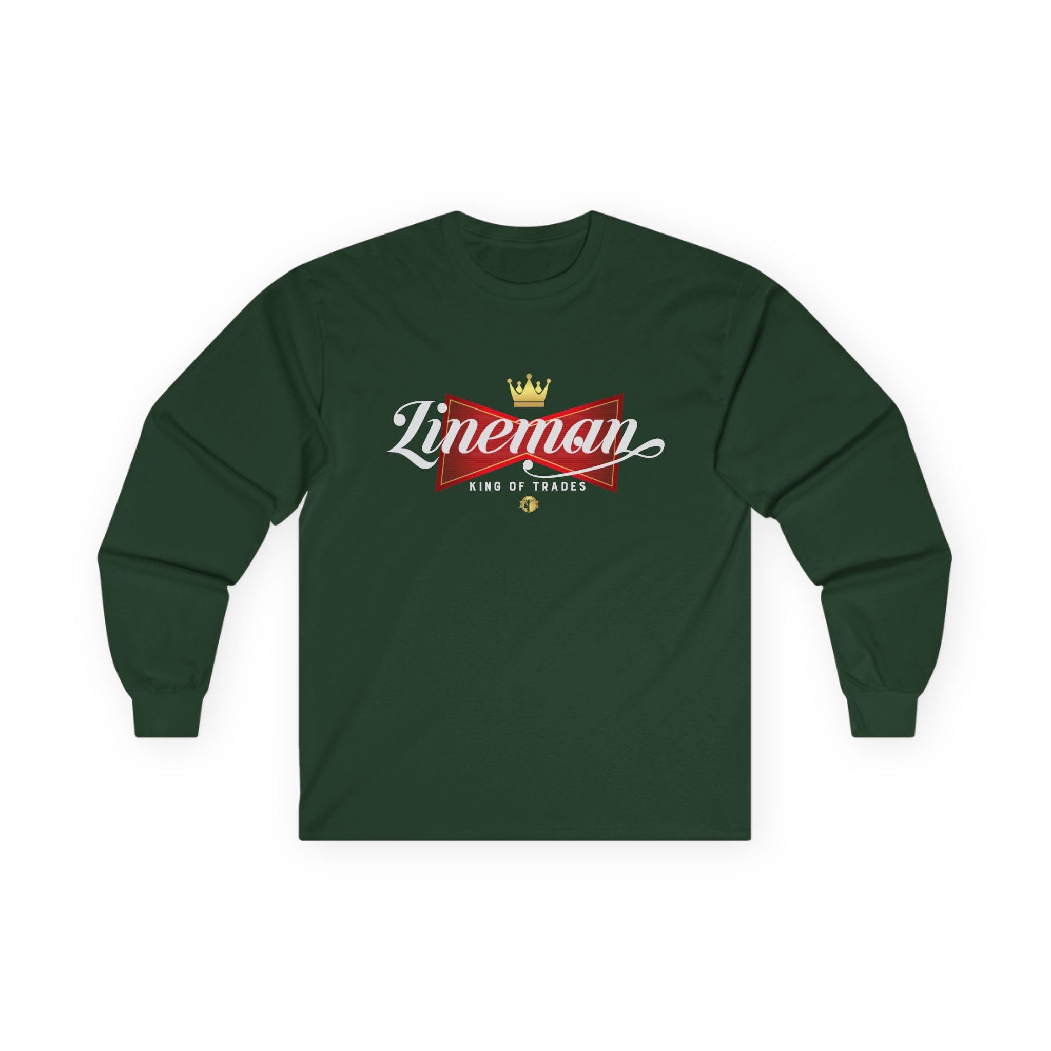 Lineman Gift Long Sleeve Tee: King of Trades Shirt