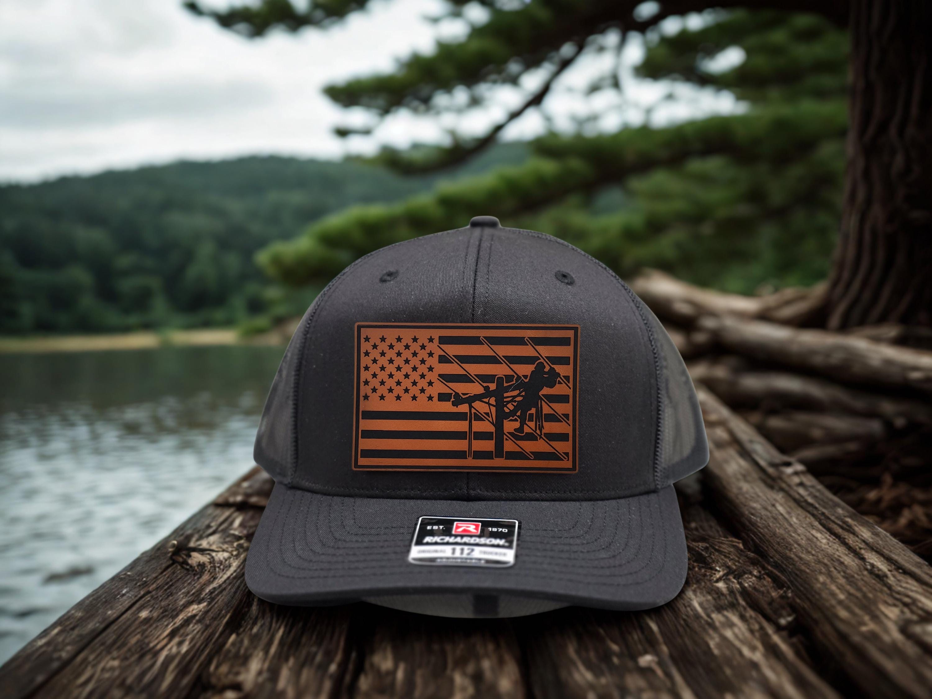 Transmission and Distribution Lineman Hat – Durable Workwear Cap in Black shirt color