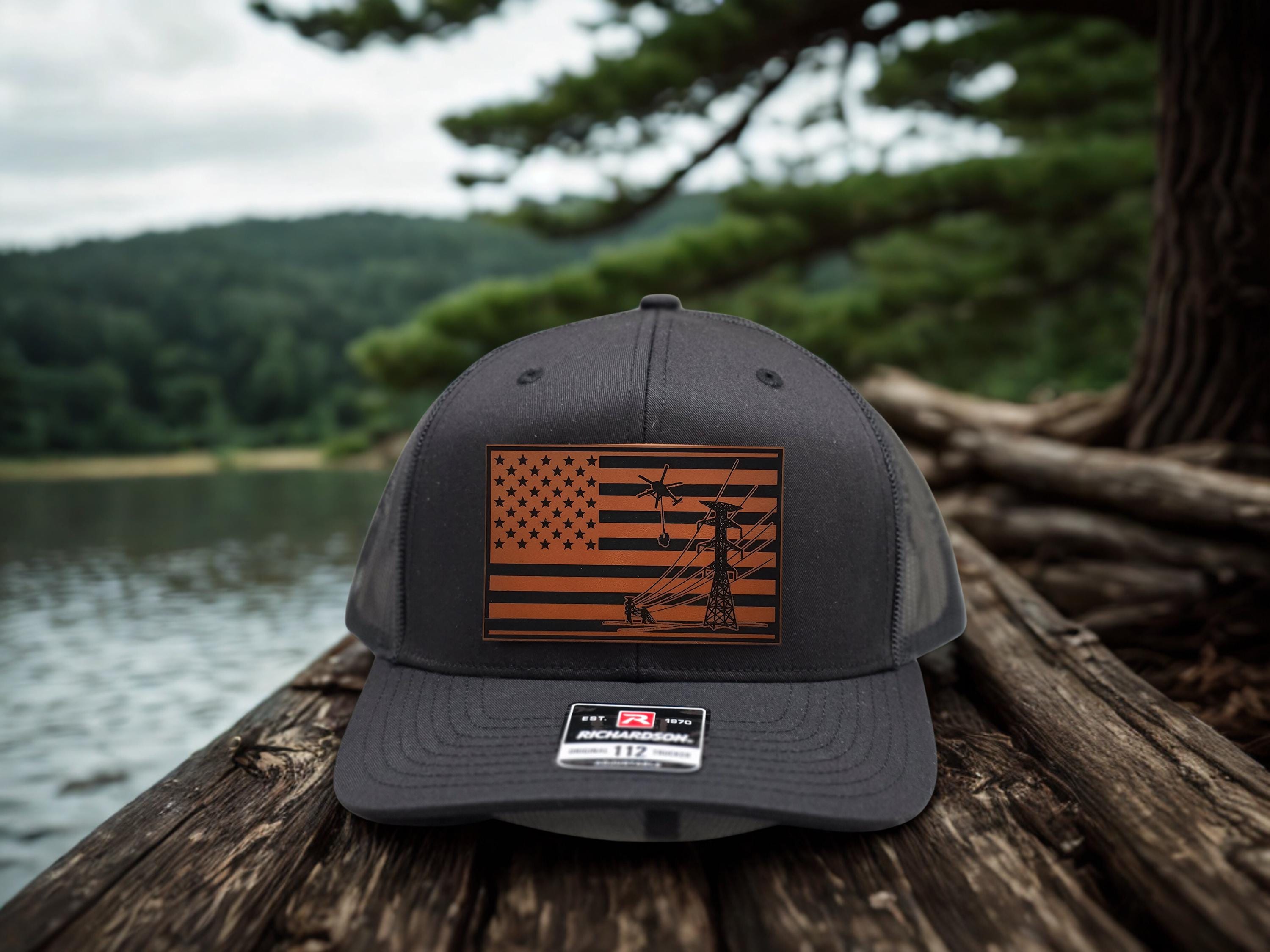 Transmission and Distribution Lineman Hat – Durable Workwear Cap in Black shirt color