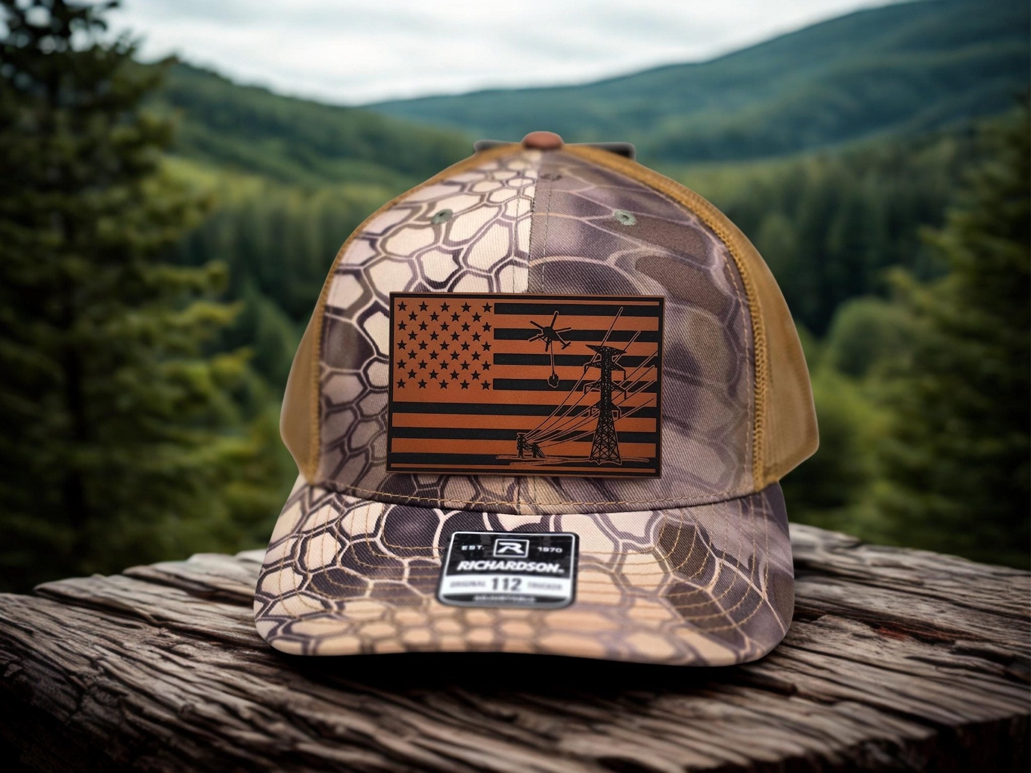 Transmission and Distribution Lineman Hat – Durable Workwear Cap in Camo shirt color