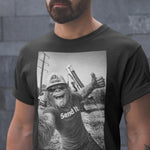 Sasquatch Lineman Shirt - Funny Bigfoot Selfie "Send It" Lineworker Gift Tee