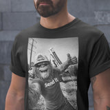 Sasquatch Lineman Shirt - Funny Bigfoot Selfie "Send It" Lineworker Gift Tee