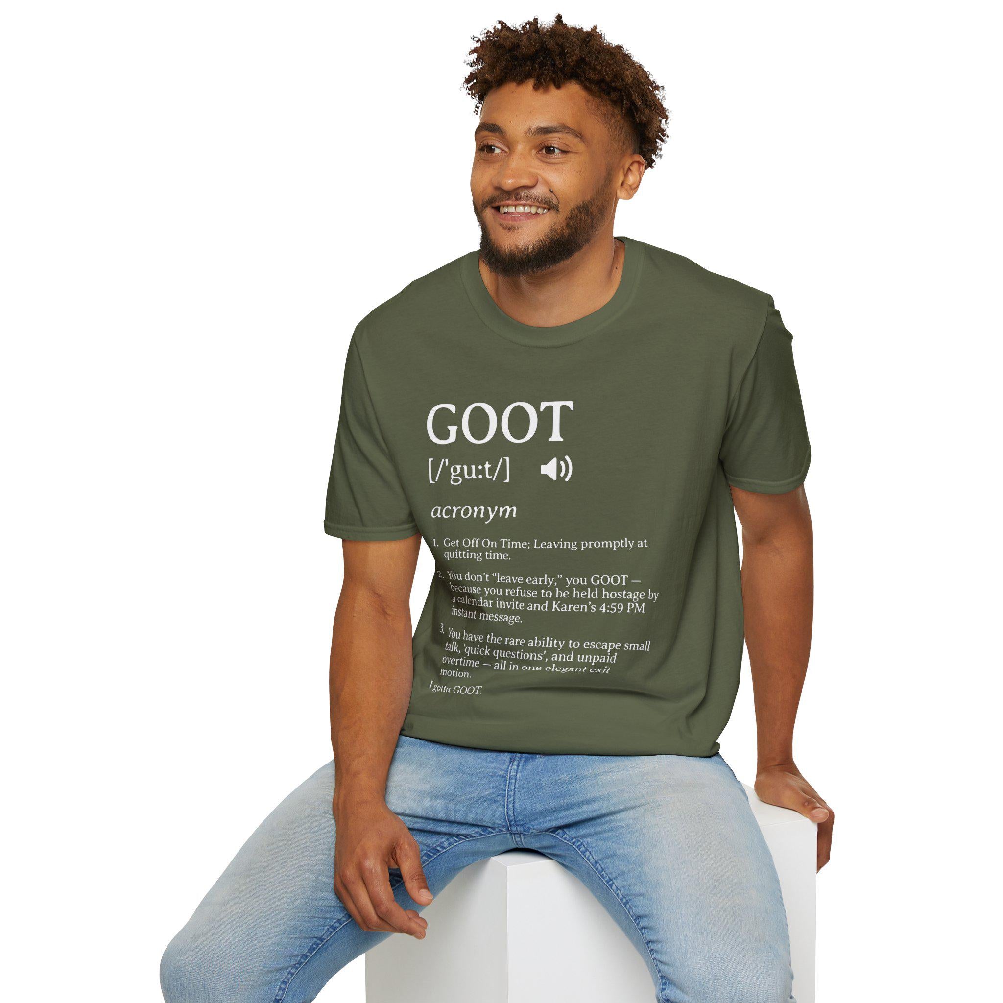 Funny GOOT Definition T-Shirt | Get Off On Time, Coworker Gift