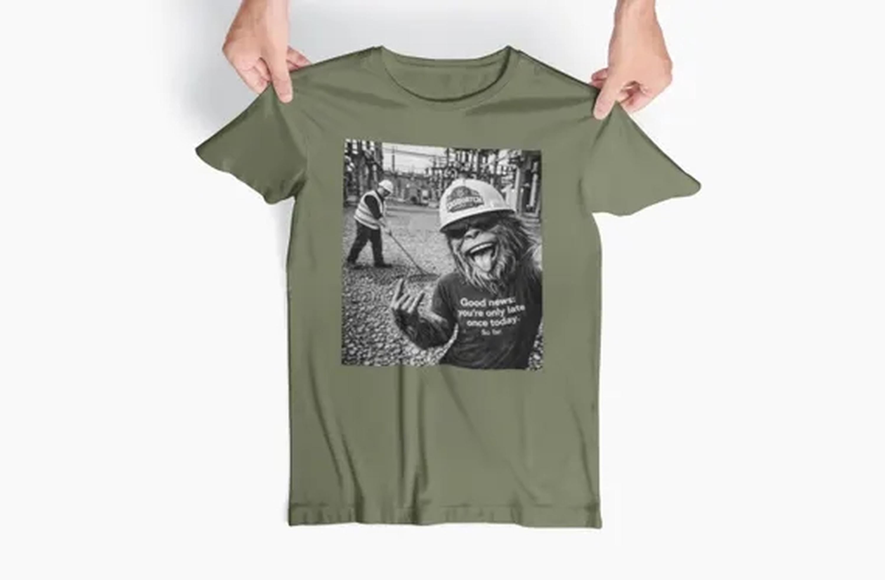 Sasquatch Selfie Substation Shirt Gildan 64000 Soft Electrician Utility Humor Workwear Electric Crew Gift