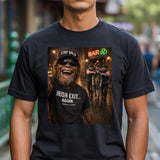 Raccoon Irish Exit Tee, Sasquatch Urban Legend St Pattys Shirt