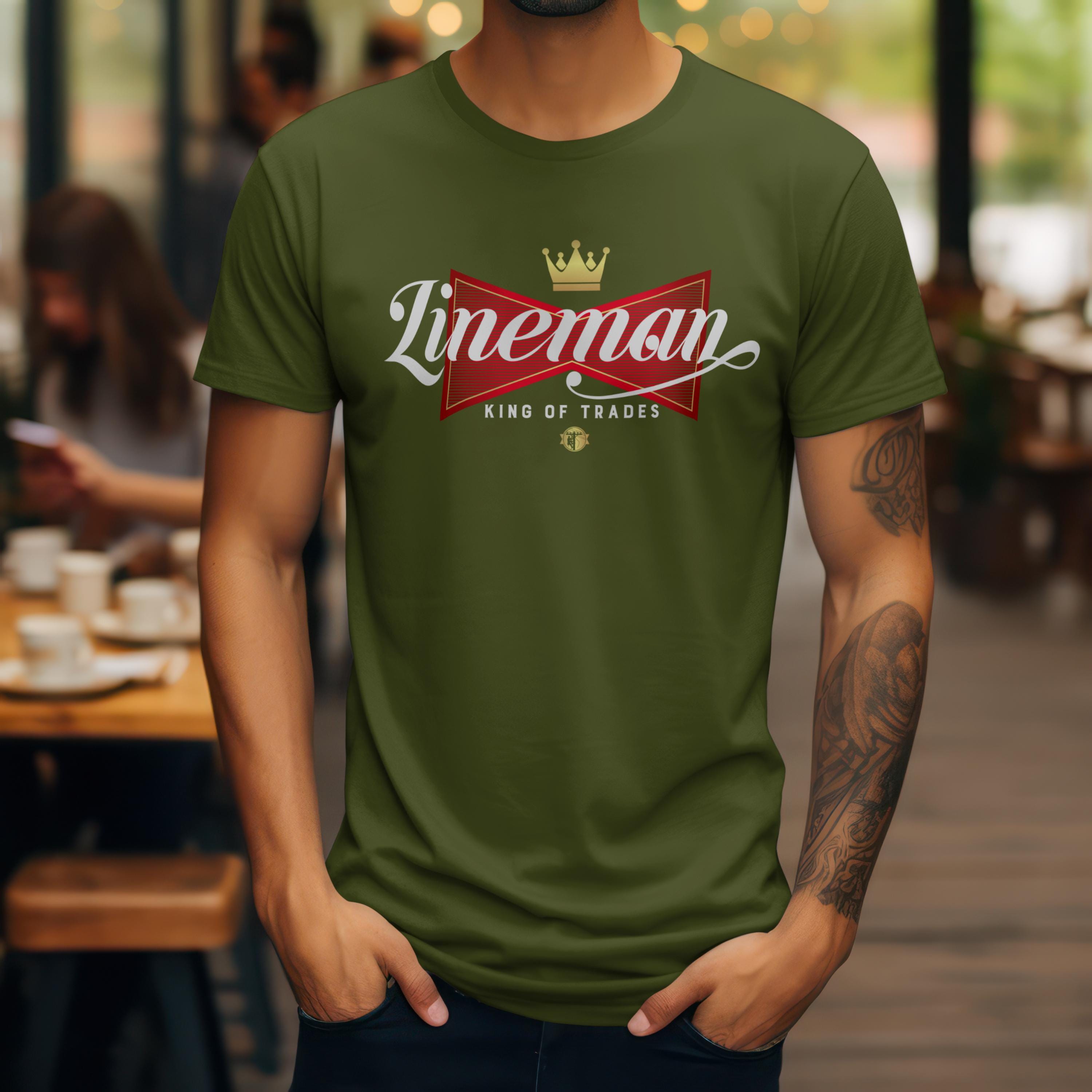 King of Trades Lineman Shirt, Power Lineworker Gift