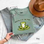 Funny Meditating Frog Shirt, Comfort Colors 1717 Pond Graphic Tee