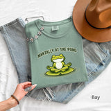 Funny Meditating Frog Shirt, Comfort Colors 1717 Pond Graphic Tee