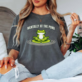 Funny Meditating Frog Shirt, Comfort Colors 1717 Pond Graphic Tee