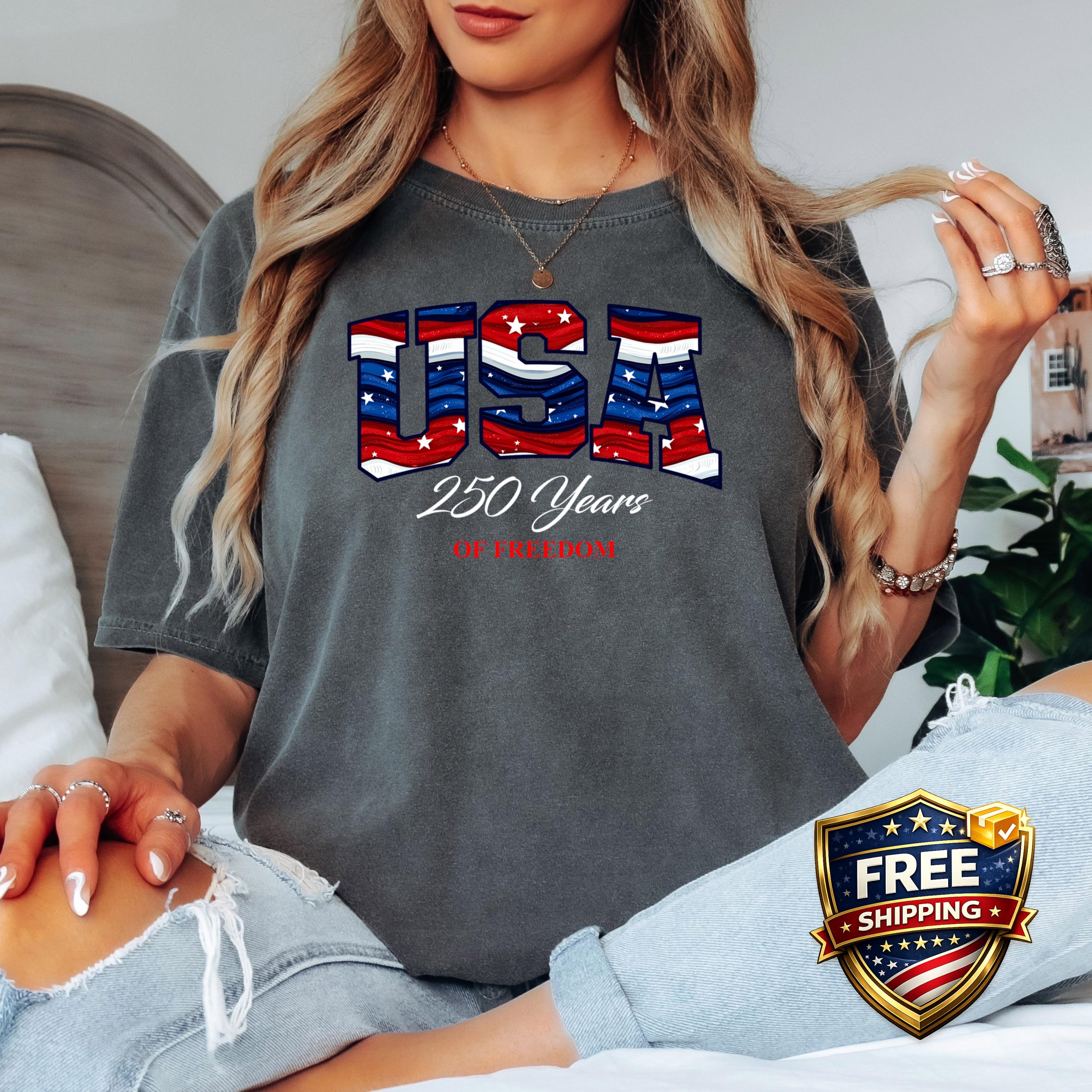 4th of July shirt, America 250 , 1776-2026, USA 250th Anniversary Tee, Semiquincentennial Freedom , Comfort Colors Cotton