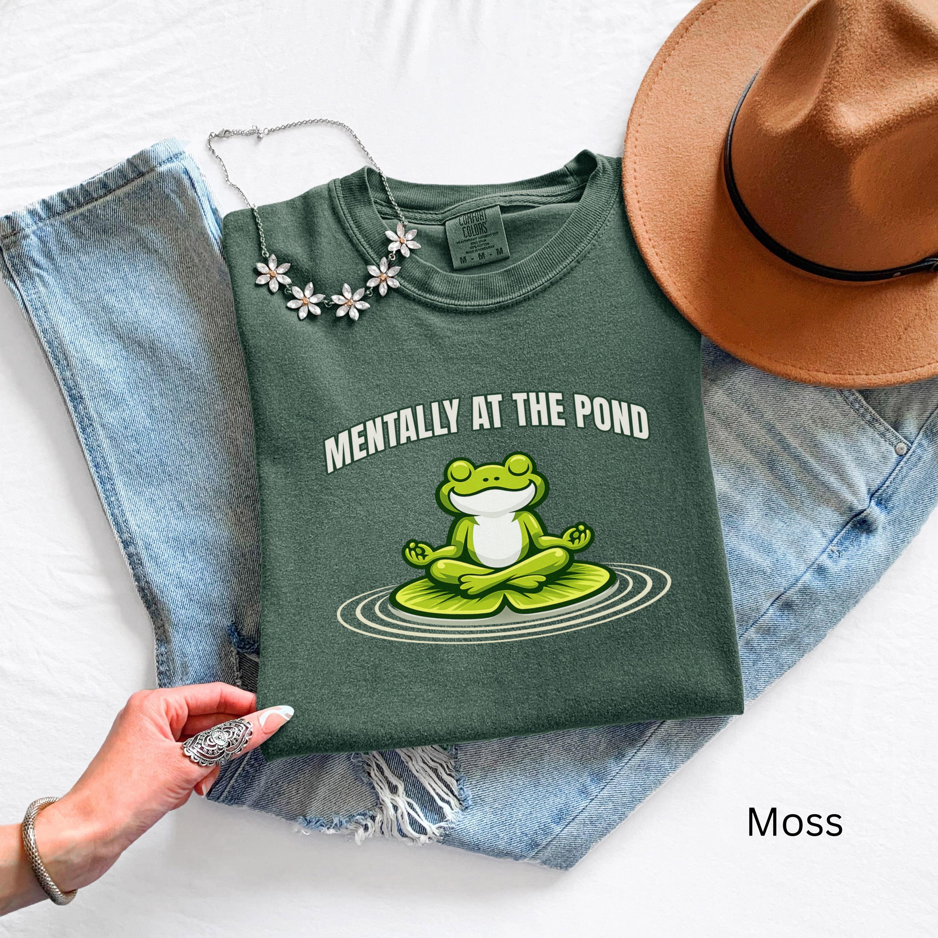 Funny Meditating Frog Shirt, Comfort Colors 1717 Pond Graphic Tee
