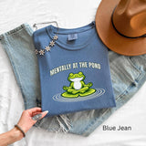 Funny Meditating Frog Shirt, Comfort Colors 1717 Pond Graphic Tee
