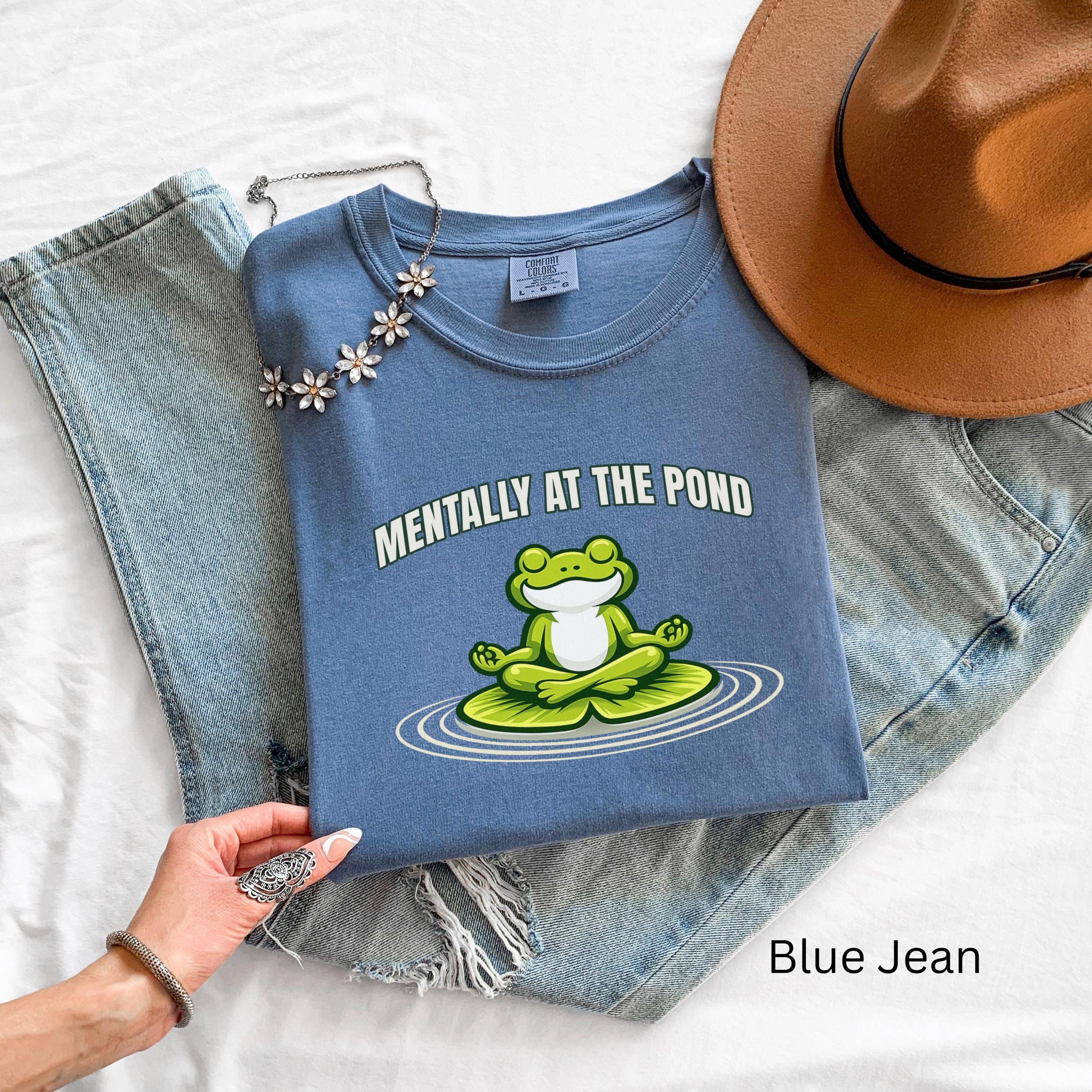 Funny Meditating Frog Shirt, Comfort Colors 1717 Pond Graphic Tee