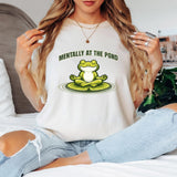 Funny Meditating Frog Shirt, Comfort Colors 1717 Pond Graphic Tee