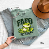 Funny Frog Shirt, Sarcastic FAFO Frog Around And Find Out Tee, Comfort Colors 1717