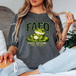 Funny Frog Shirt, Sarcastic FAFO Frog Around And Find Out Tee, Comfort Colors 1717