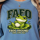 Funny Frog Shirt, Sarcastic FAFO Frog Around And Find Out Tee, Comfort Colors 1717