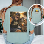 Bigfoot Raccoon Lake Shirt, Comfort Colors Tee, Boat Day Graphic
