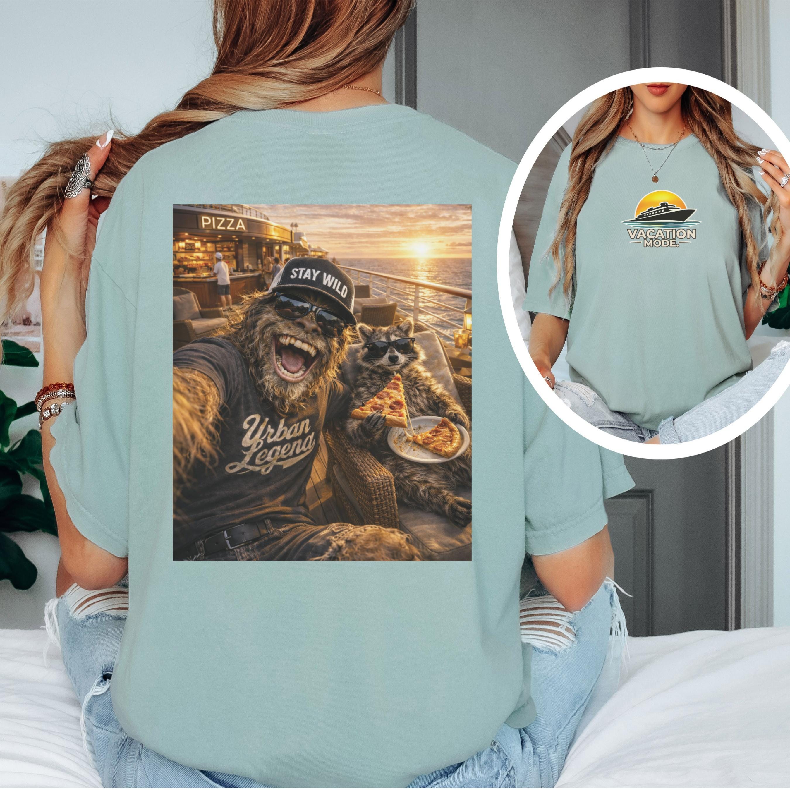 Cruise Shirt Raccoon Shirt Bigfoot Shirt Vacation Mode Beach Tee